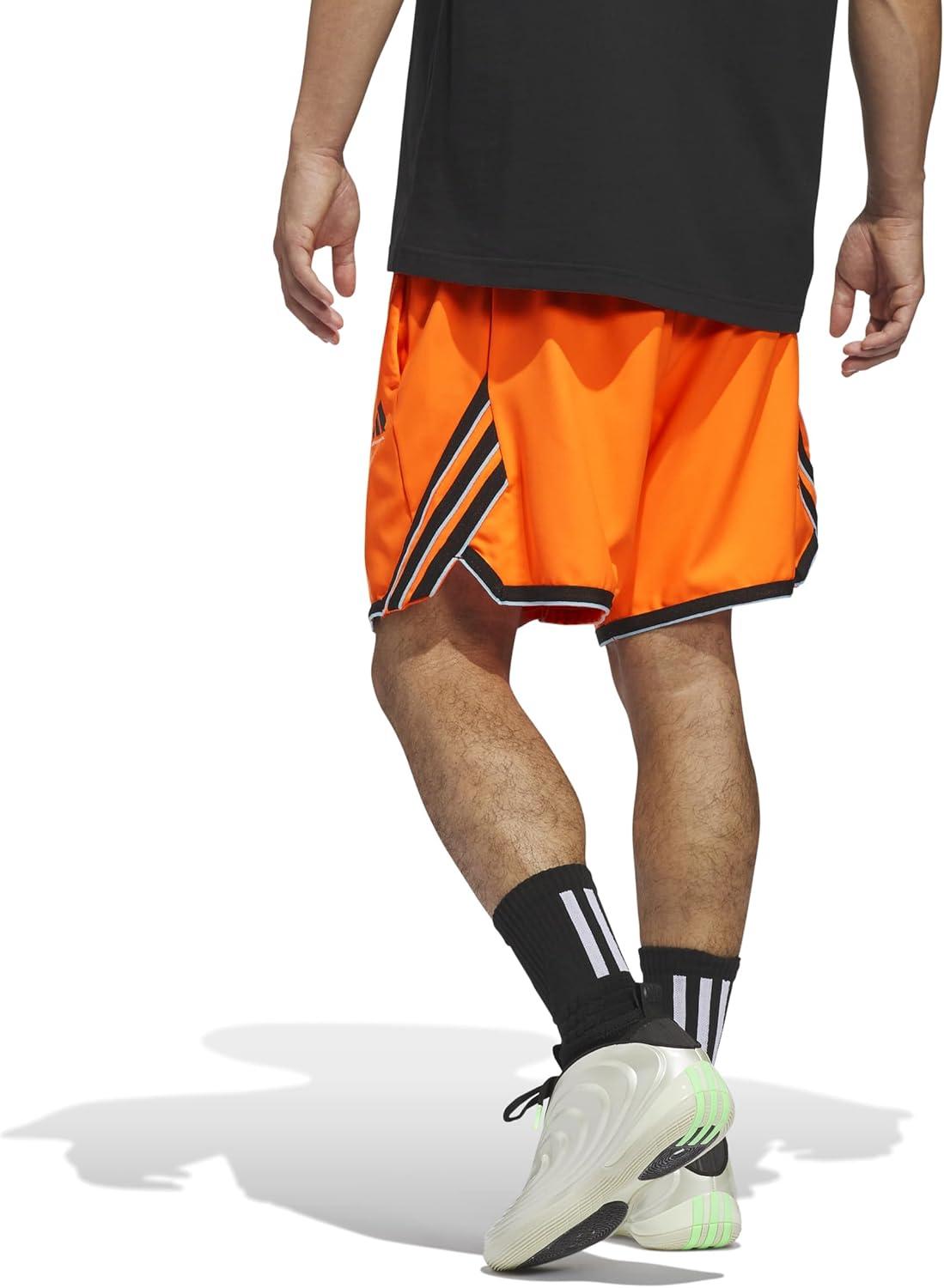 image:imageadidas Mens Crazylite Basketball ShortsLucid OrangeIcey Blue