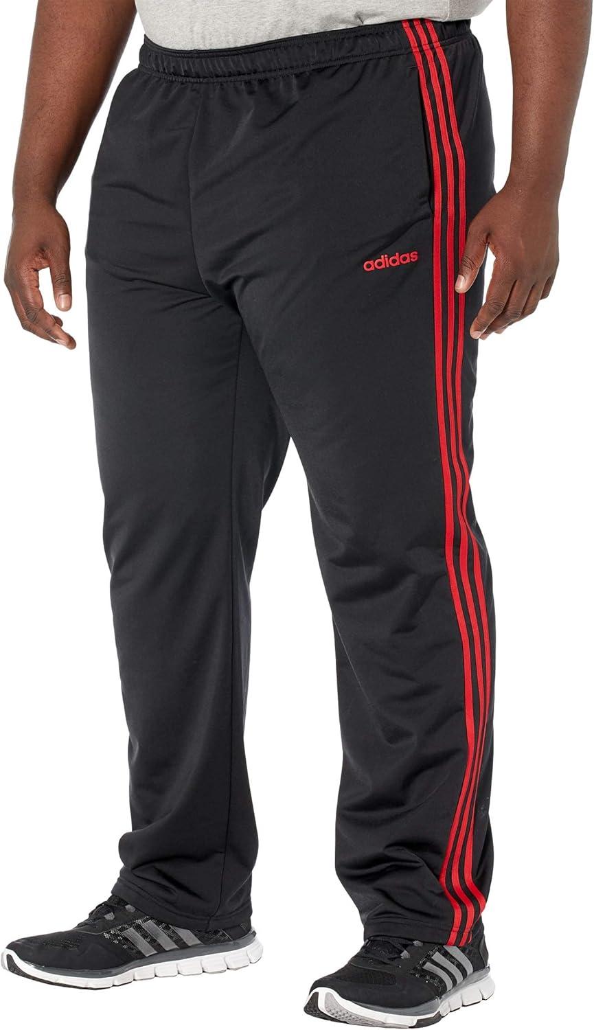 image:imageadidas Mens Essentials 3Stripes Regular Tricot PantsBlackScarlet