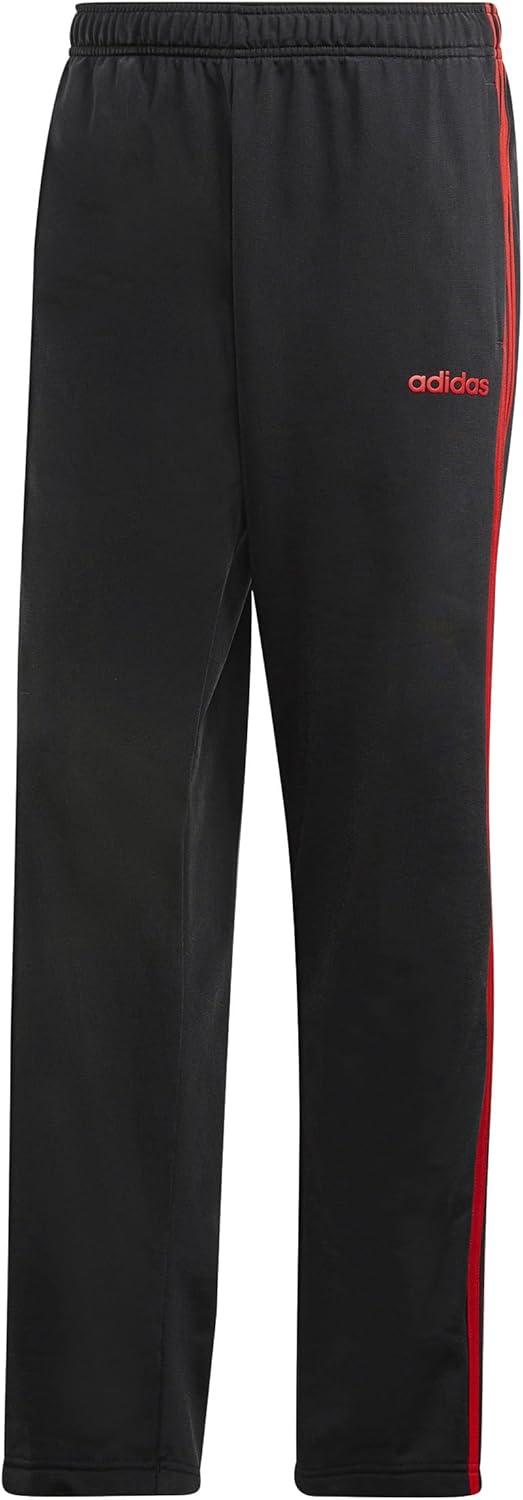 image:imageadidas Mens Essentials 3Stripes Regular Tricot PantsBlackScarlet