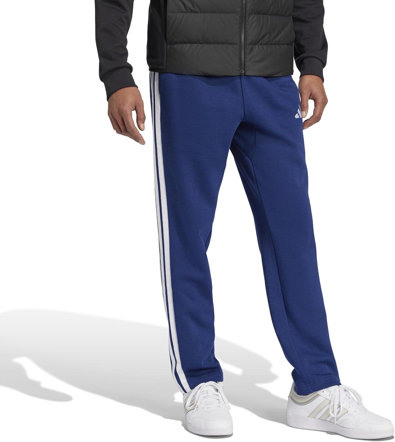 image:imageadidas Mens Essentials 3Stripes Regular Tricot PantsDark BlueWhite