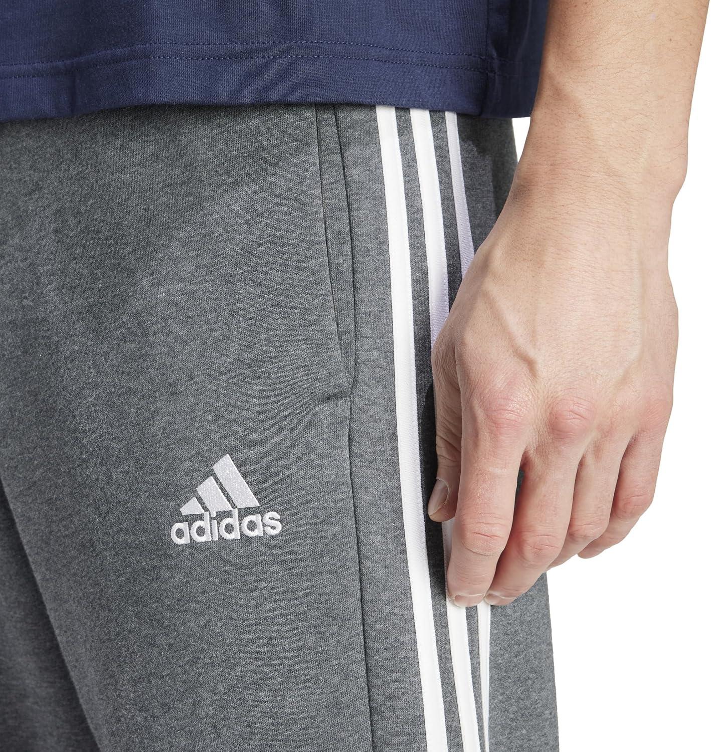 image:imageadidas Mens Essentials 3Stripes Regular Tricot PantsDark Grey Heather