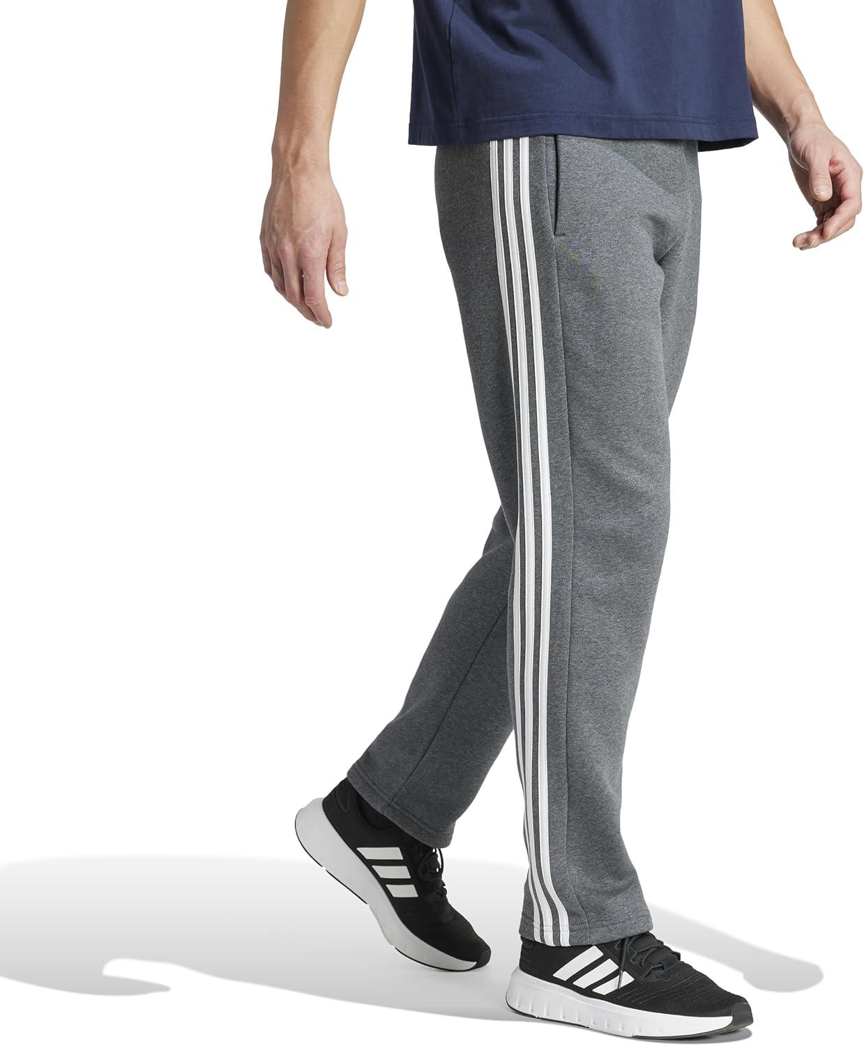 image:imageadidas Mens Essentials 3Stripes Regular Tricot PantsDark Grey Heather