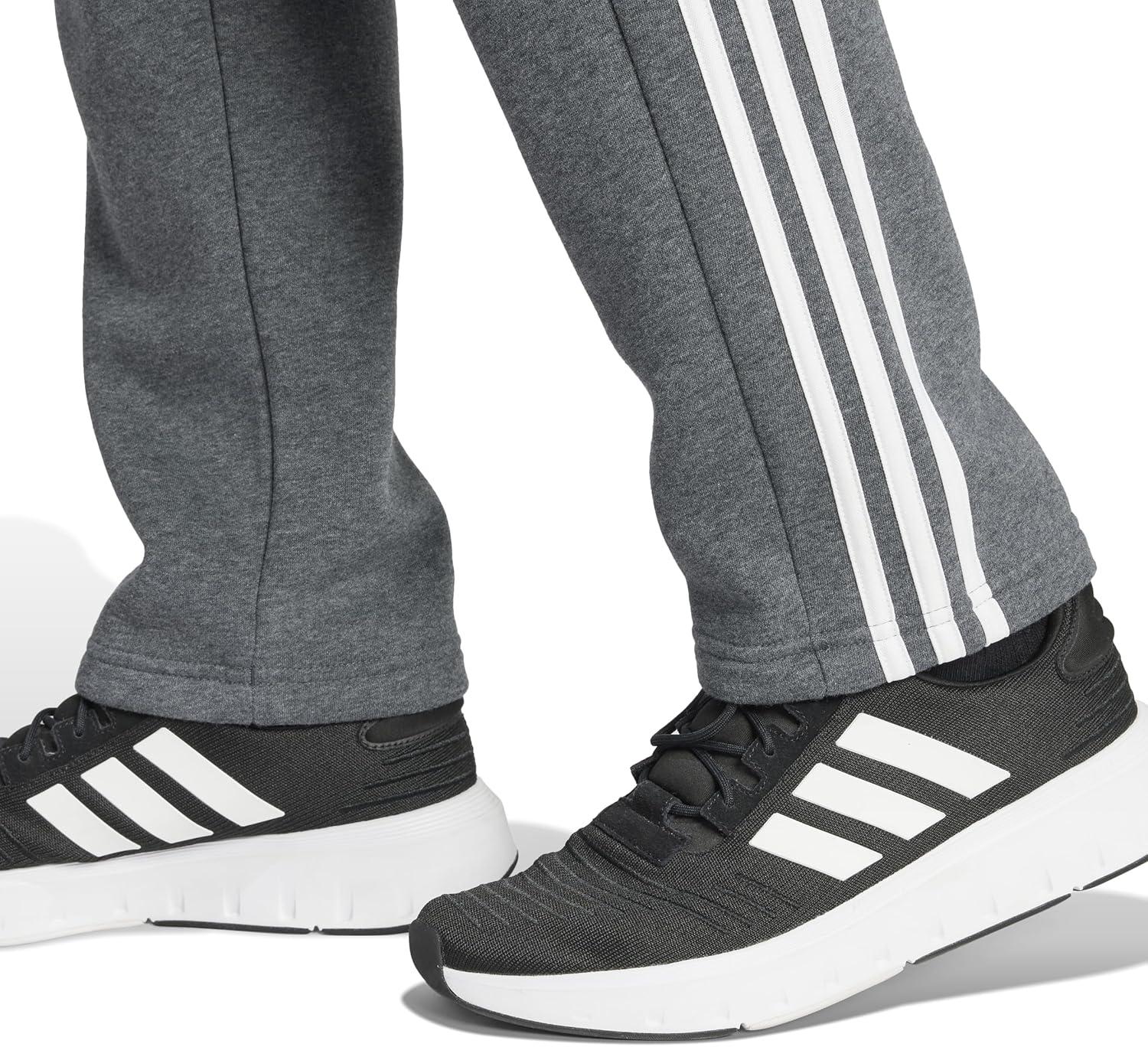 image:imageadidas Mens Essentials 3Stripes Regular Tricot PantsDark Grey Heather