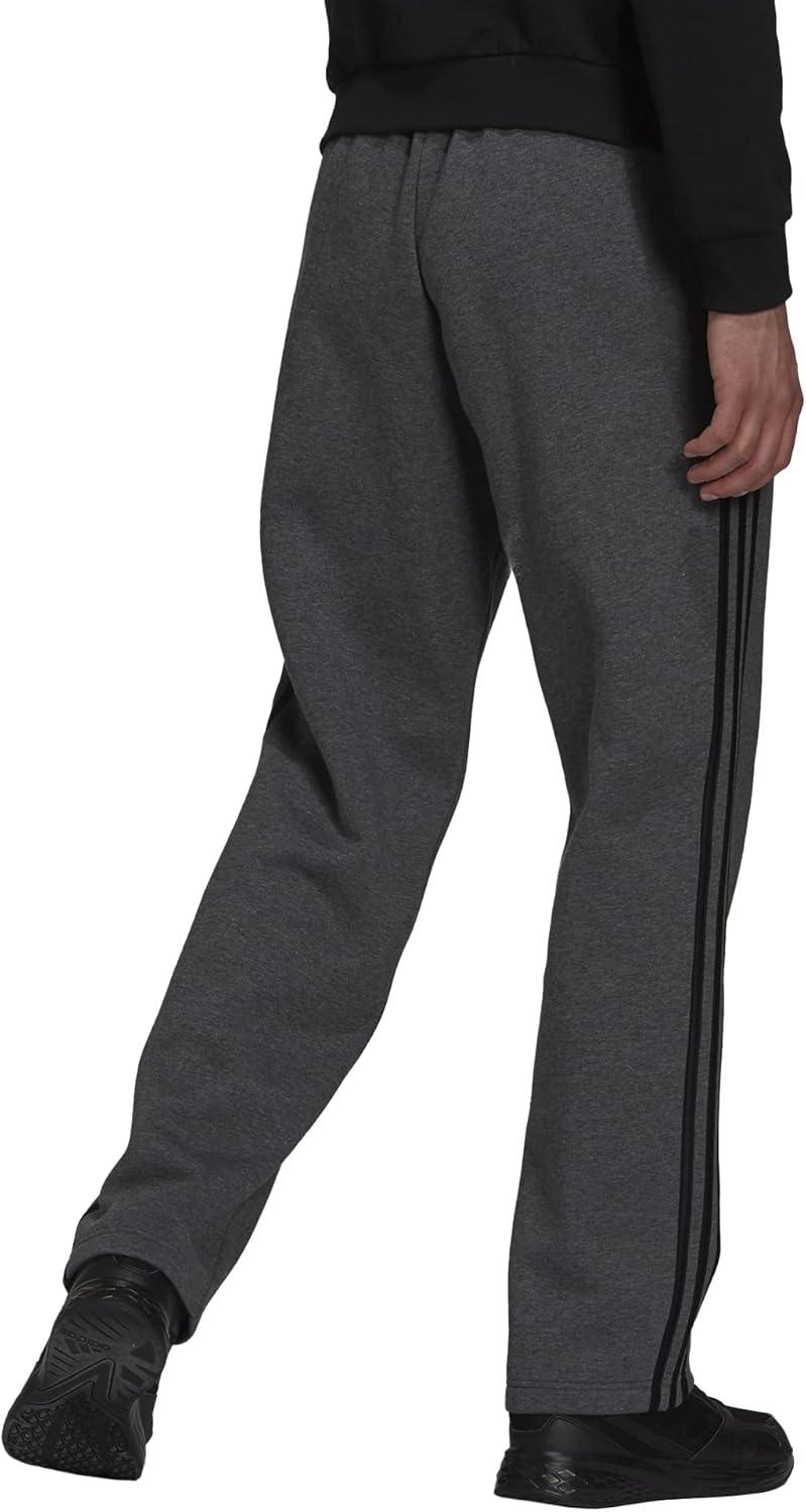 image:imageadidas Mens Essentials 3Stripes Regular Tricot PantsDark Grey HeatherBlack