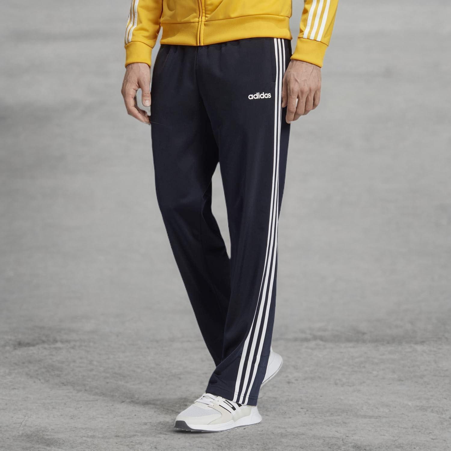 image:imageadidas Mens Essentials 3Stripes Regular Tricot PantsInkWhite