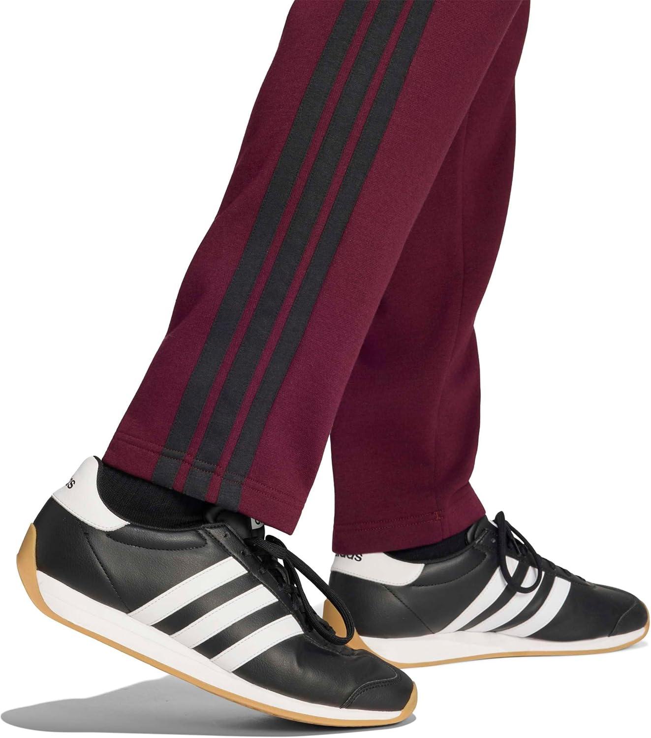 image:imageadidas Mens Essentials 3Stripes Regular Tricot PantsMaroonBlack