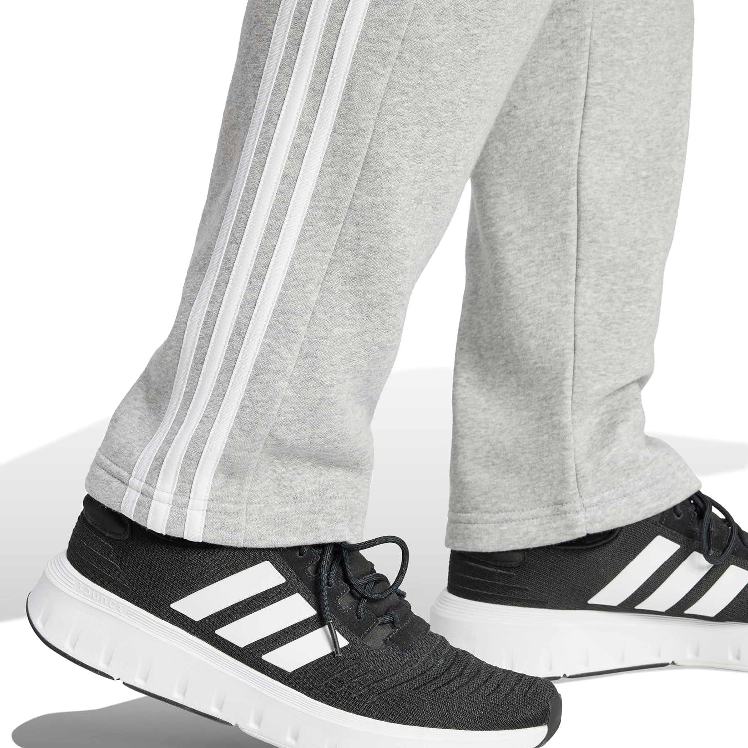 image:imageadidas Mens Essentials 3Stripes Regular Tricot PantsMedium Grey Heather