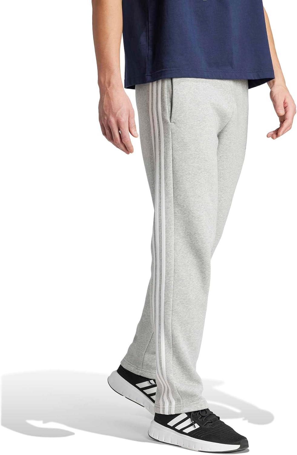 image:imageadidas Mens Essentials 3Stripes Regular Tricot PantsMedium Grey Heather