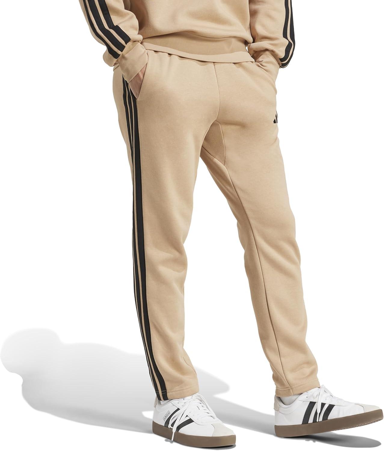 image:imageadidas Mens Essentials 3Stripes Regular Tricot PantsWarm SandstoneBlack