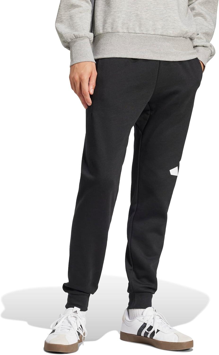 image:imageadidas Mens Essentials Big Logo Fleece Cuffed PantsBlackWhite