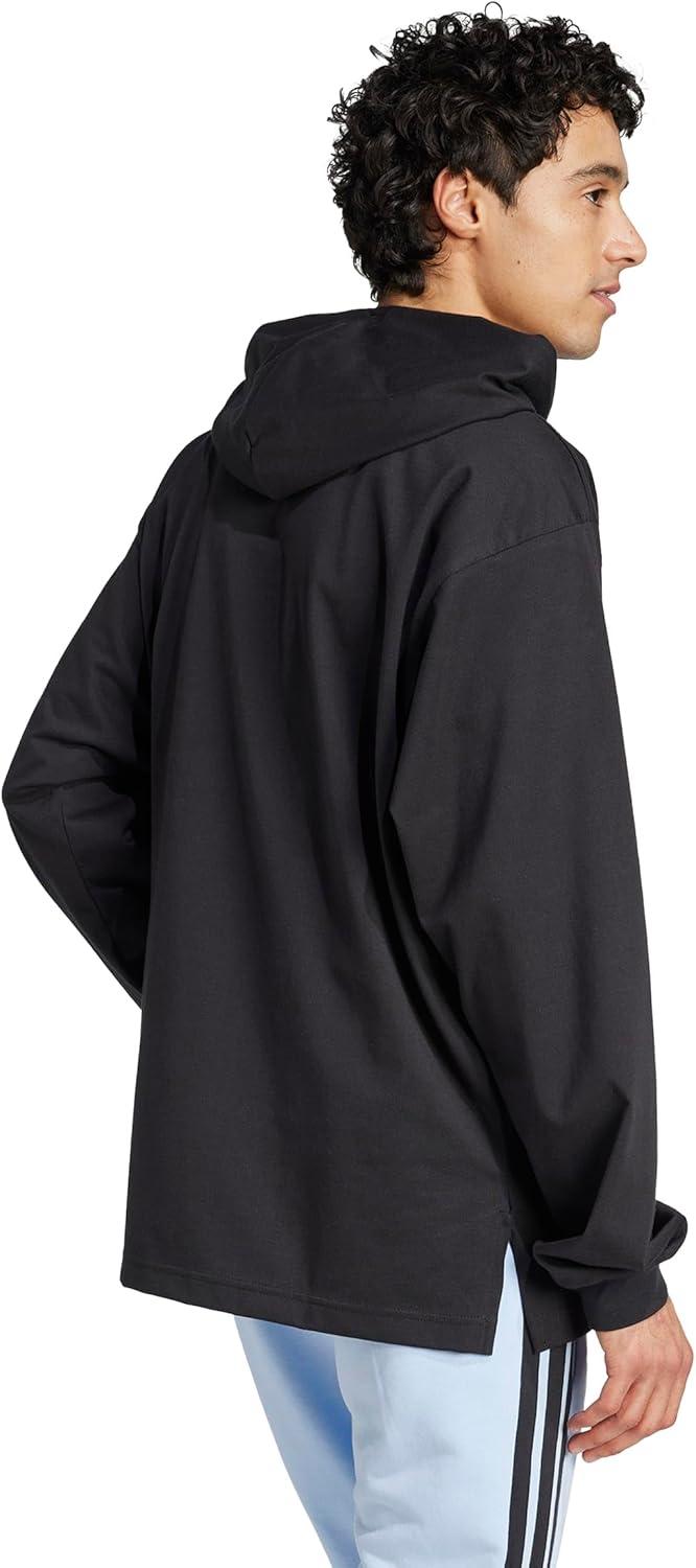 image:imageadidas Mens Essentials Big Logo Single Jersey HoodieBlackWhite
