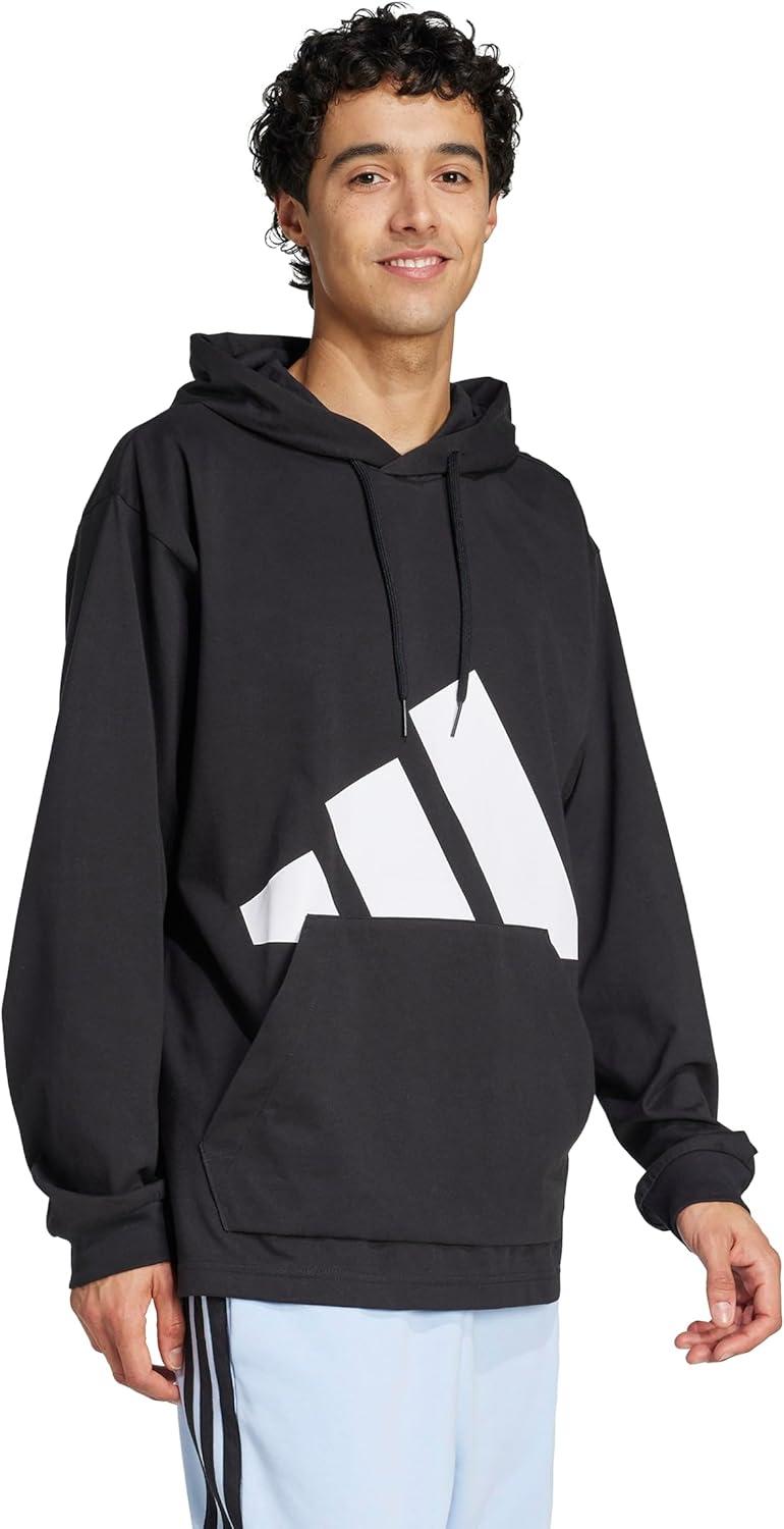 image:imageadidas Mens Essentials Big Logo Single Jersey HoodieBlackWhite