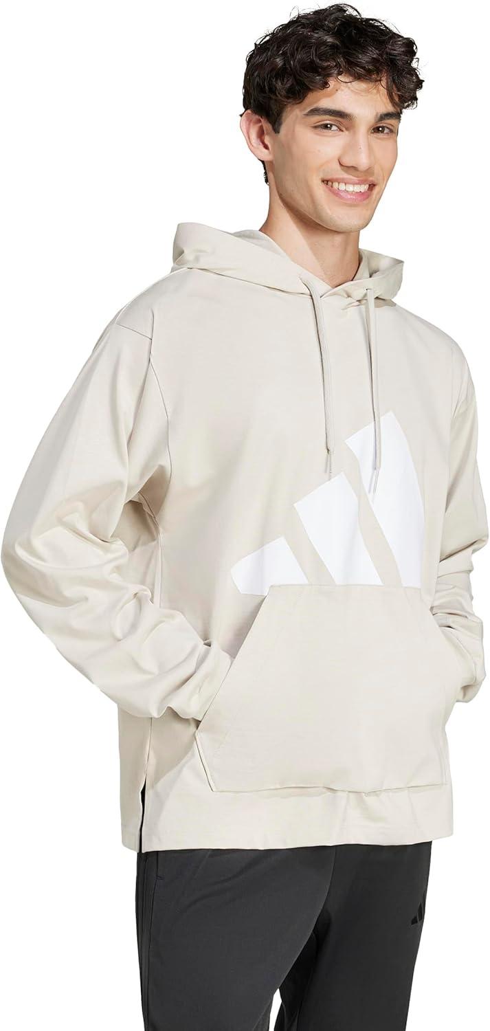image:imageadidas Mens Essentials Big Logo Single Jersey HoodieWonder AluminaWhite