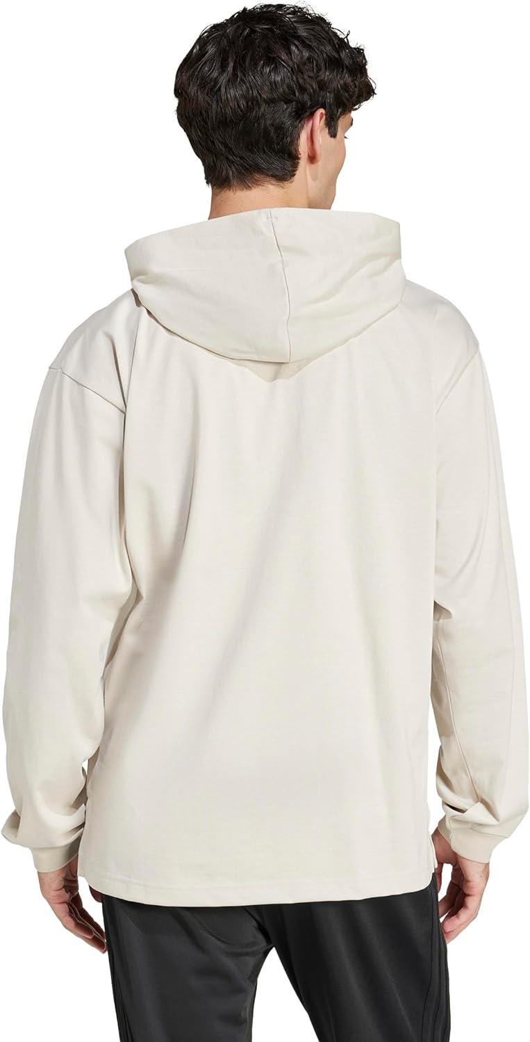 image:imageadidas Mens Essentials Big Logo Single Jersey HoodieWonder AluminaWhite