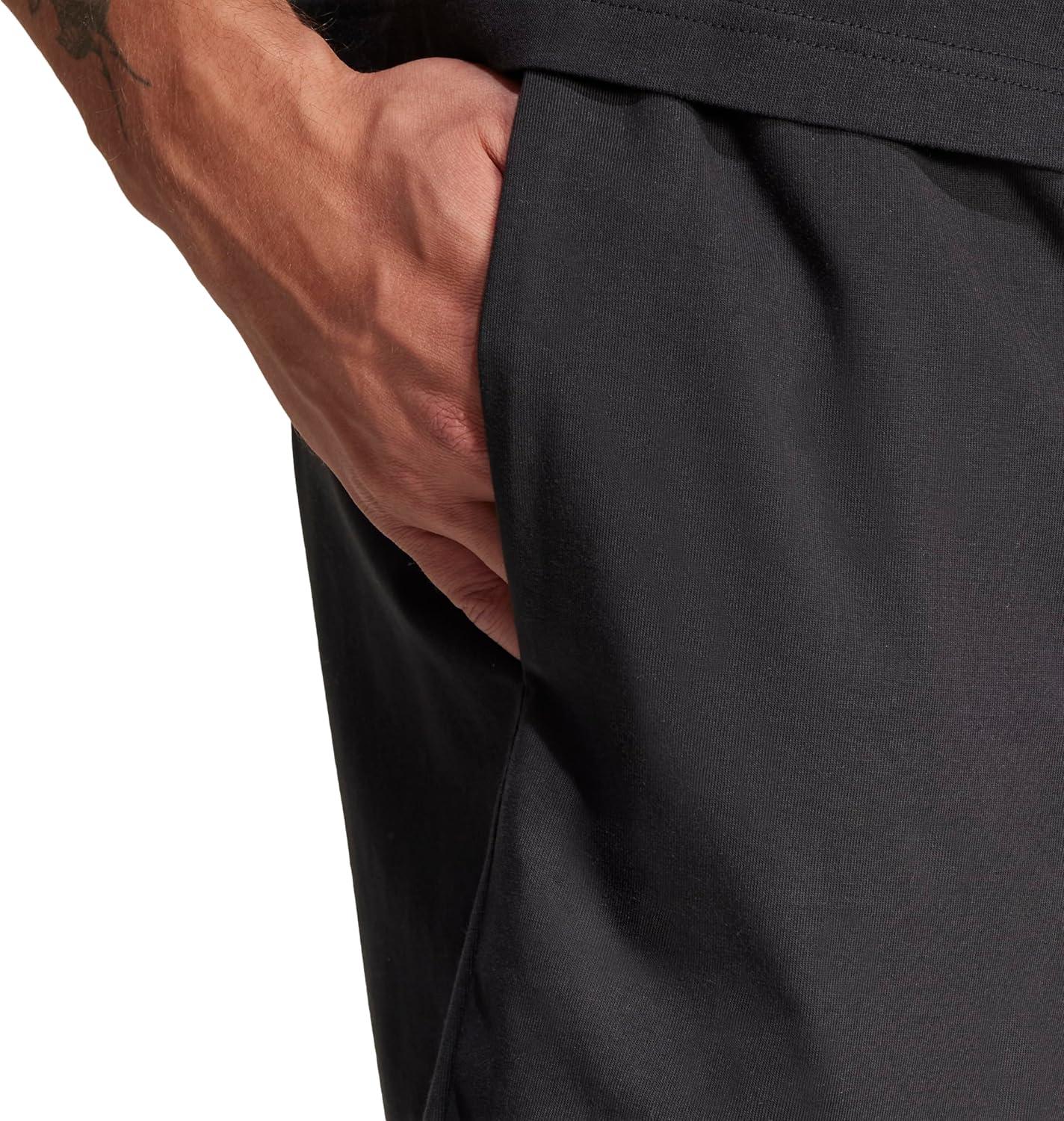 image:imageadidas Mens Essentials Linear Single Jersey 7inch ShortsBlackWhite