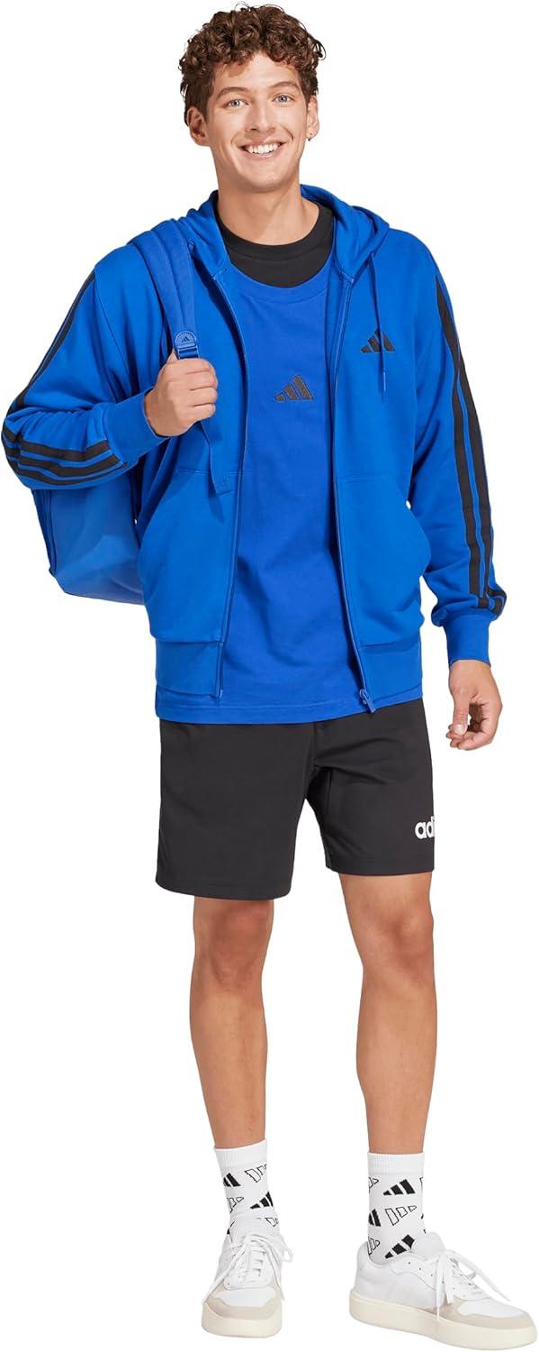 image:imageadidas Mens Essentials Linear Single Jersey 7inch ShortsBlackWhite
