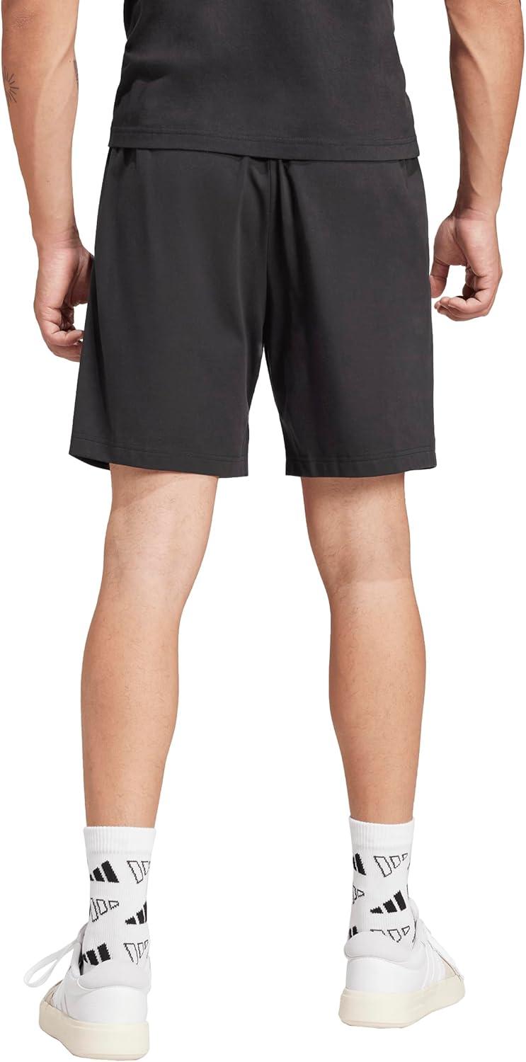 image:imageadidas Mens Essentials Linear Single Jersey 7inch ShortsBlackWhite