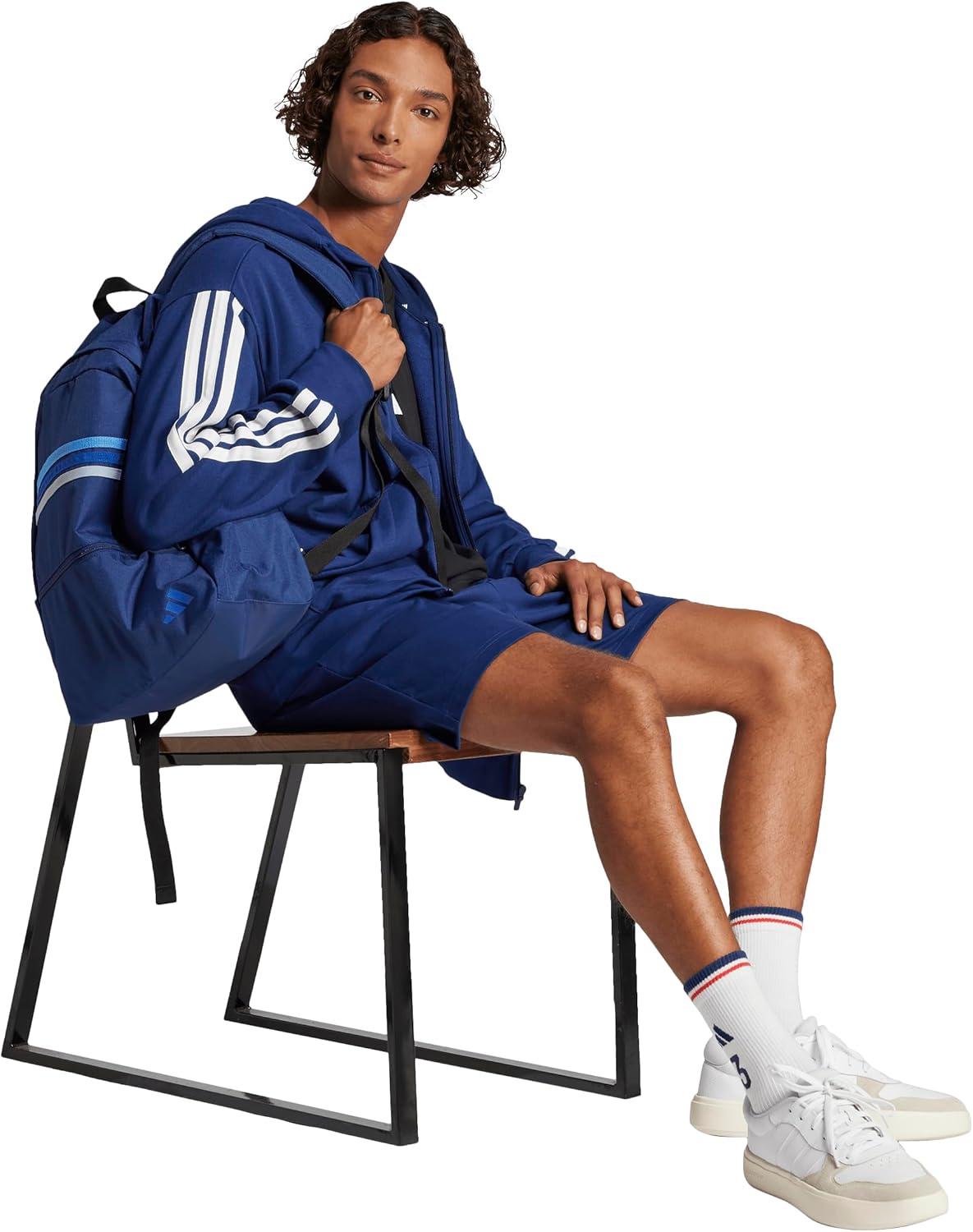 image:imageadidas Mens Essentials Linear Single Jersey 7inch ShortsDark BlueWhite