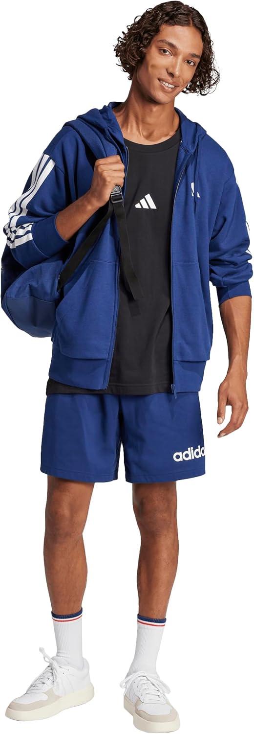 image:imageadidas Mens Essentials Linear Single Jersey 7inch ShortsDark BlueWhite