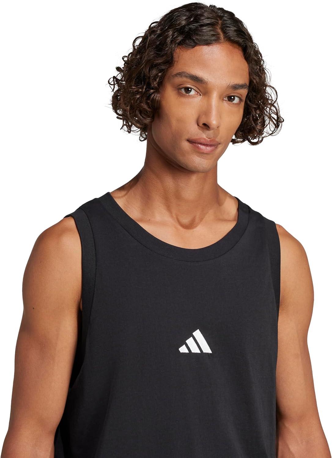 image:imageadidas Mens Essentials Small Logo Single Jersey Tank TopBlackWhite