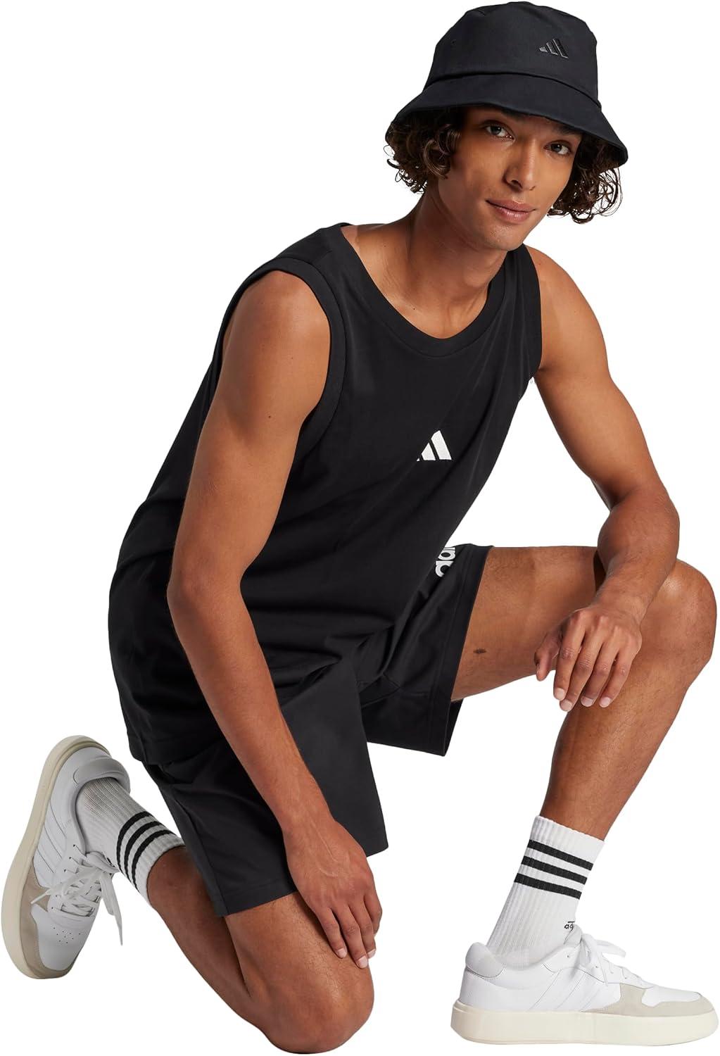 image:imageadidas Mens Essentials Small Logo Single Jersey Tank TopBlackWhite