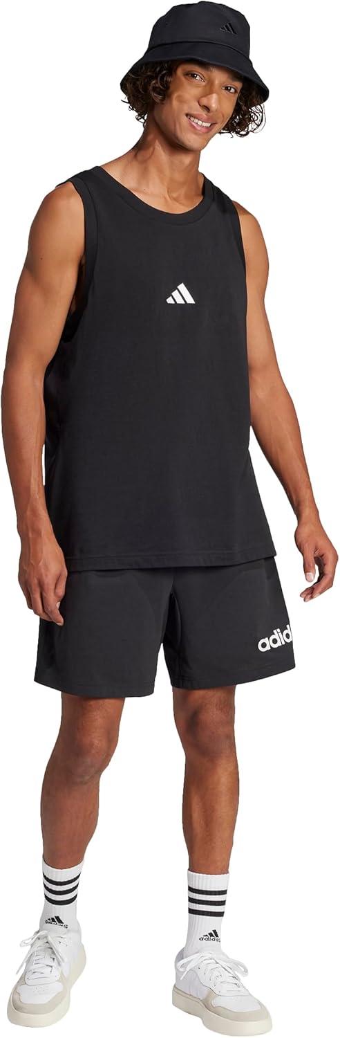 image:imageadidas Mens Essentials Small Logo Single Jersey Tank TopBlackWhite
