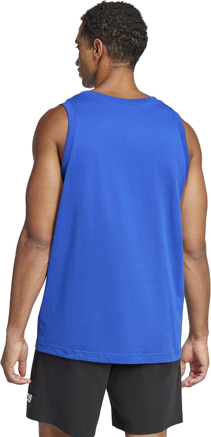image:imageadidas Mens Essentials Small Logo Single Jersey Tank TopTeam Royal BlueBlack