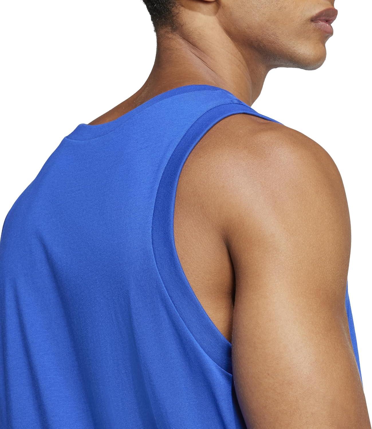 image:imageadidas Mens Essentials Small Logo Single Jersey Tank TopTeam Royal BlueBlack