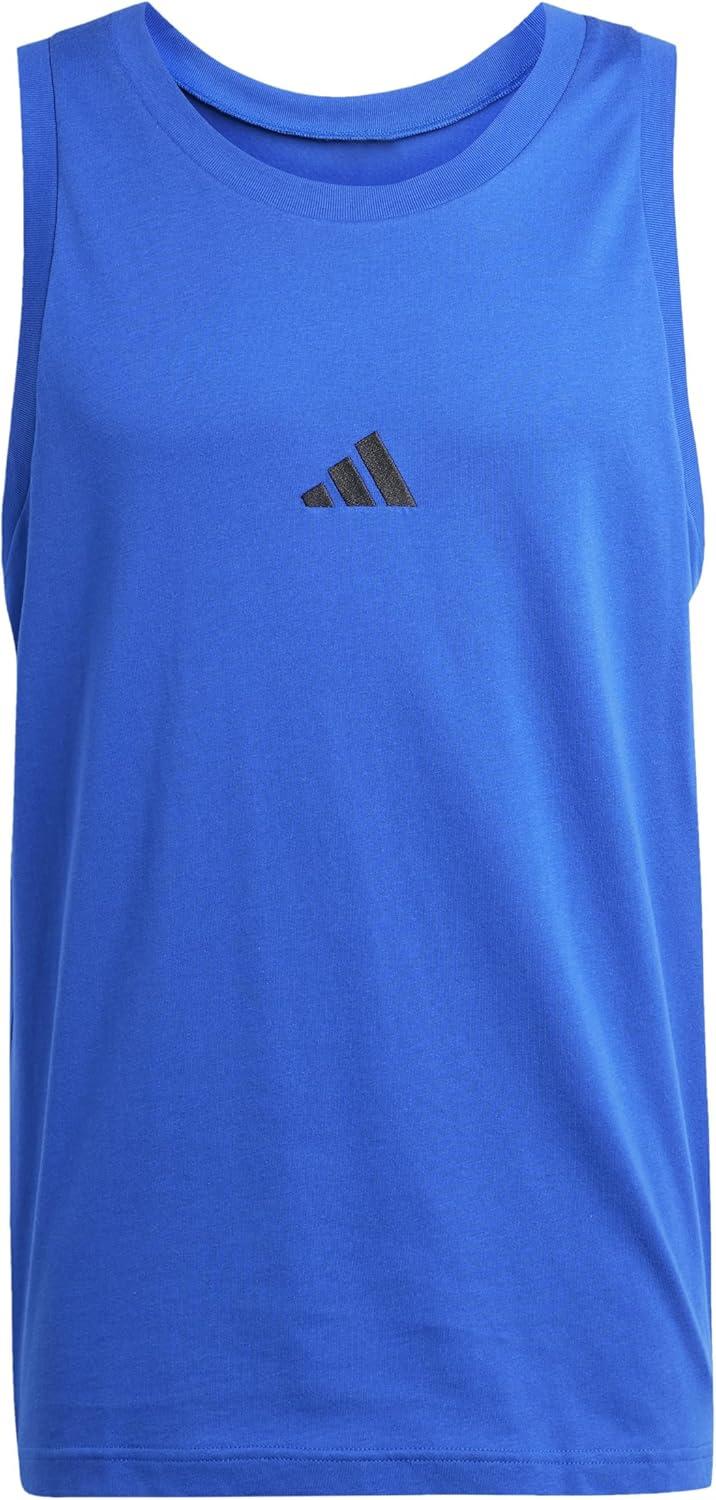 image:imageadidas Mens Essentials Small Logo Single Jersey Tank TopTeam Royal BlueBlack