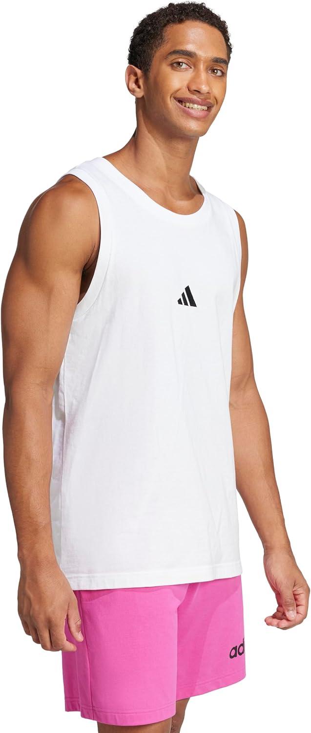 image:imageadidas Mens Essentials Small Logo Single Jersey Tank TopWhiteBlack
