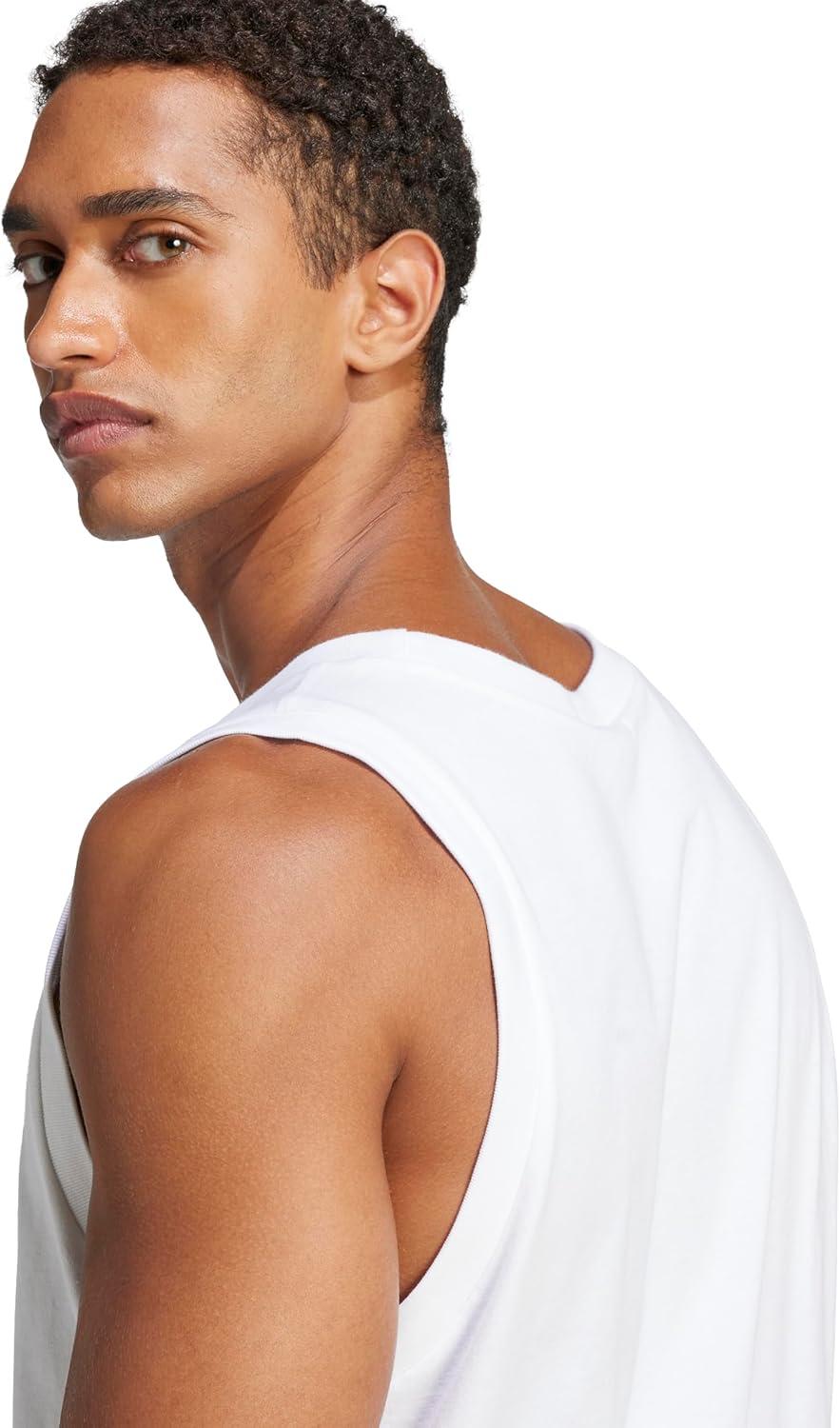 image:imageadidas Mens Essentials Small Logo Single Jersey Tank TopWhiteBlack