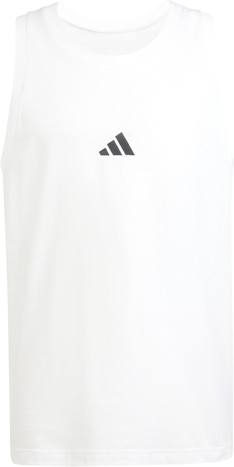 image:imageadidas Mens Essentials Small Logo Single Jersey Tank TopWhiteBlack