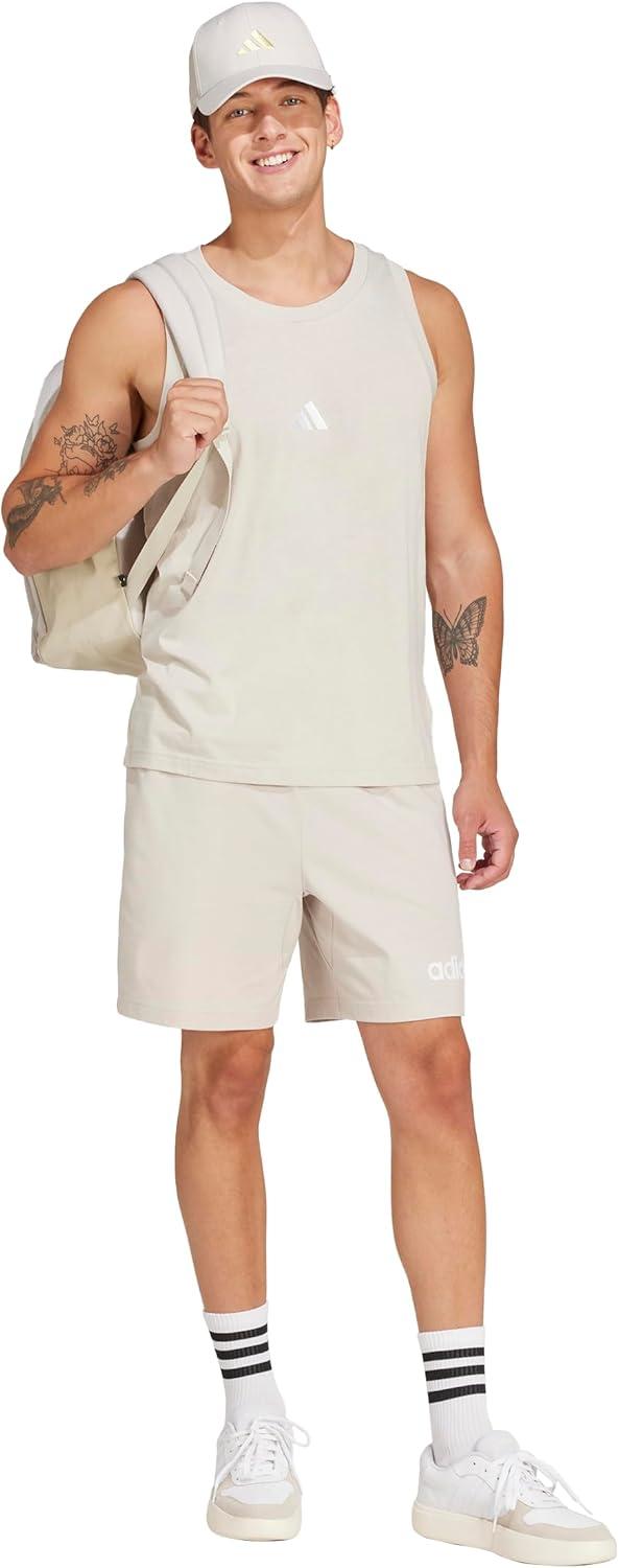 image:imageadidas Mens Essentials Small Logo Single Jersey Tank TopWonder AluminaWhite