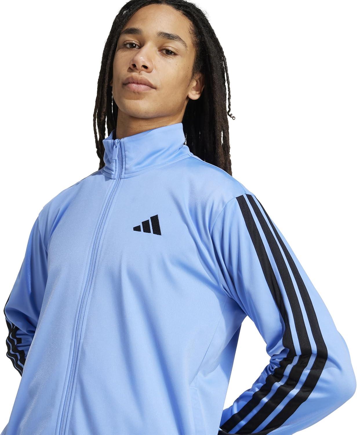 image:imageadidas Mens Essentials Warmup 3stripes Track TopBlue Fusion