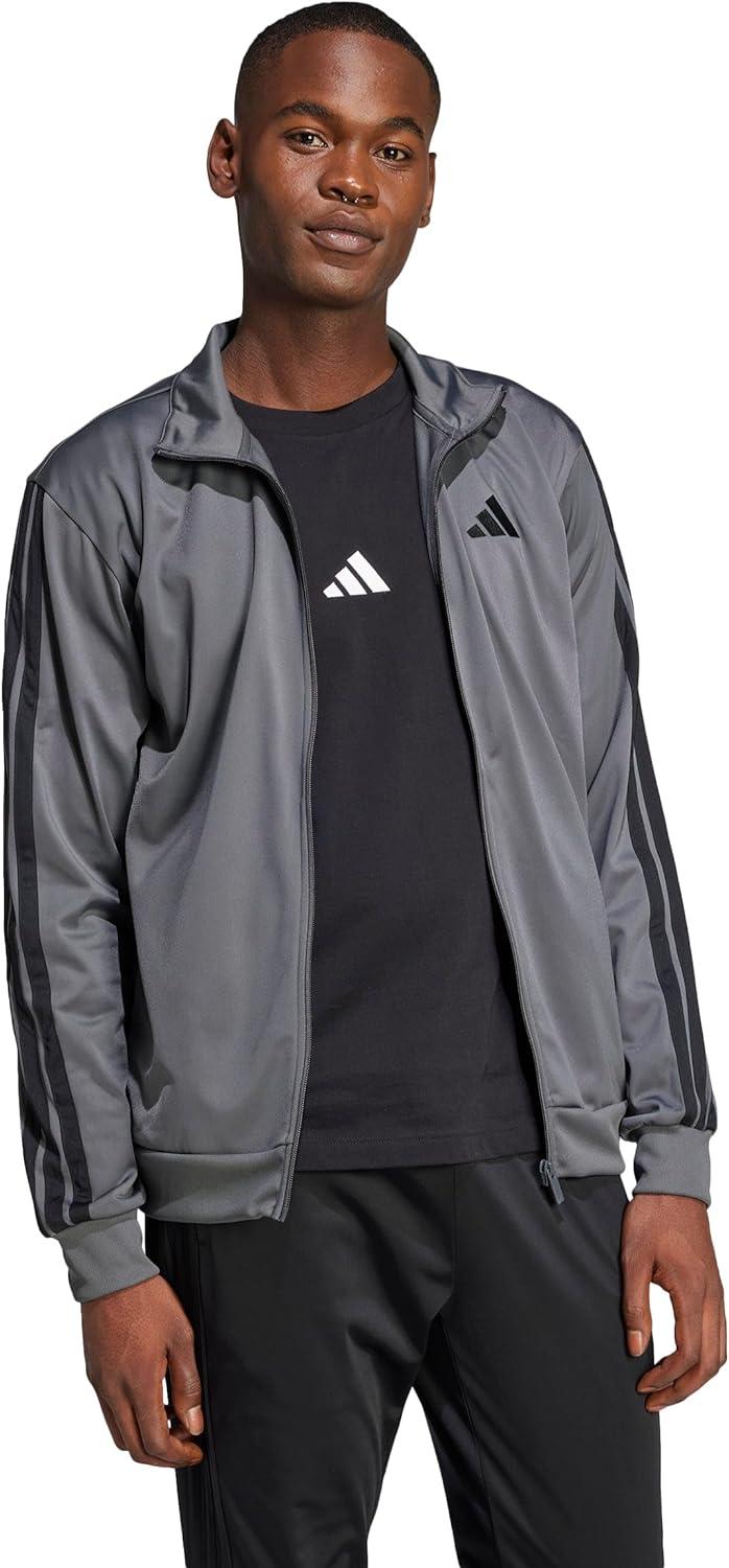 image:imageadidas Mens Essentials Warmup 3stripes Track TopGrey