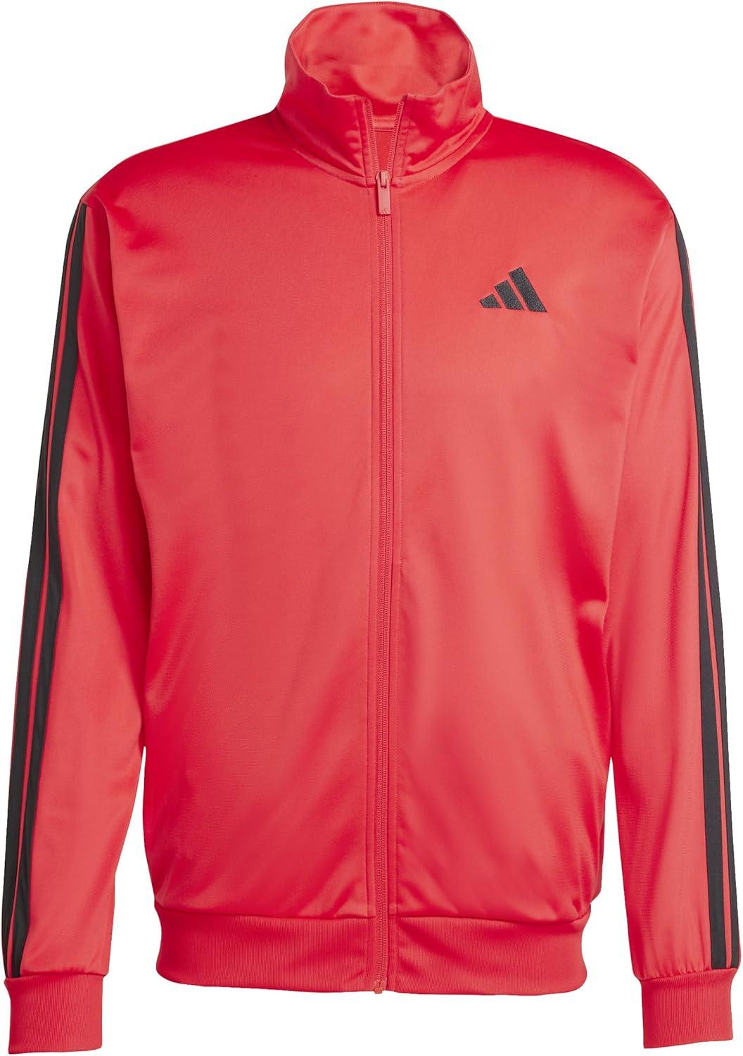 image:imageadidas Mens Essentials Warmup 3stripes Track TopPure Ruby