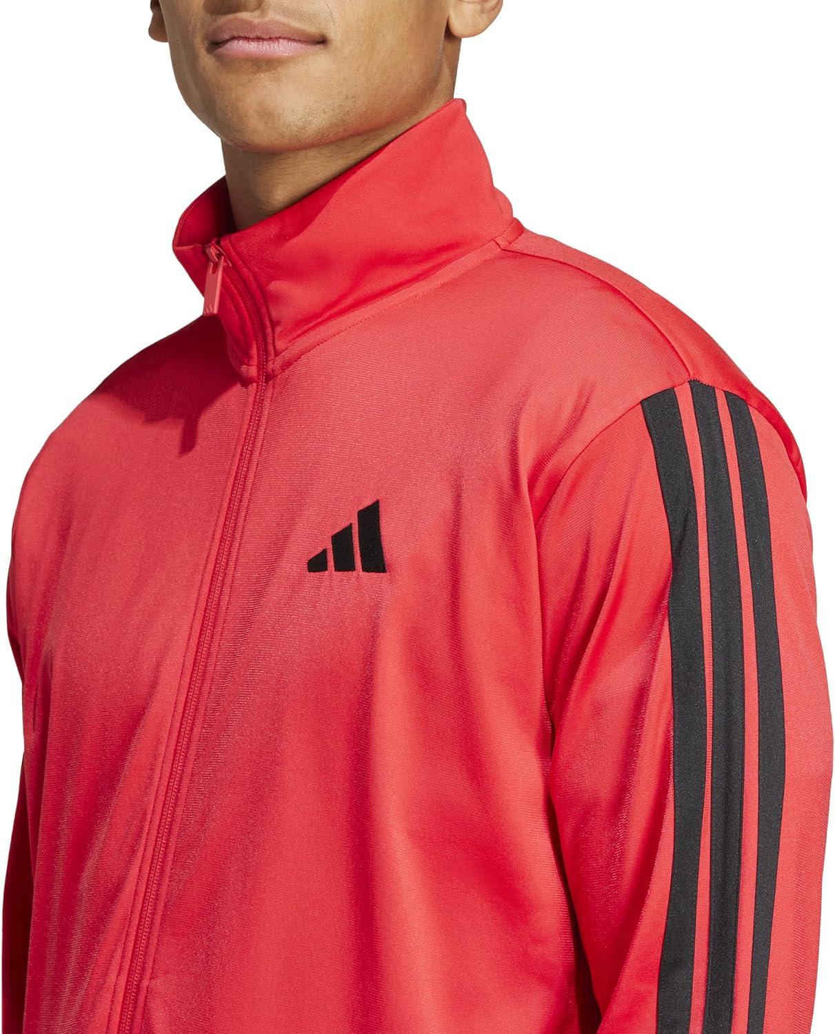image:imageadidas Mens Essentials Warmup 3stripes Track TopPure Ruby