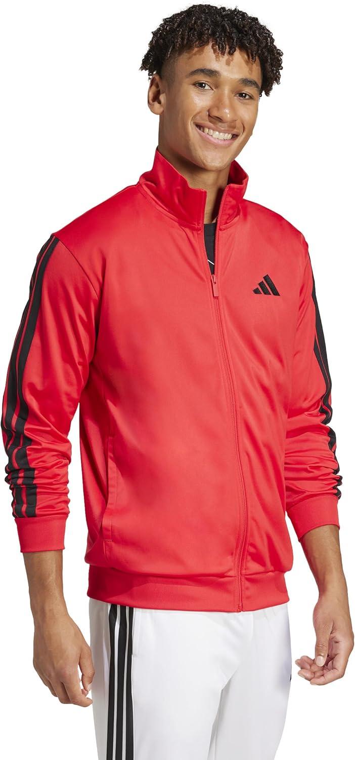 image:imageadidas Mens Essentials Warmup 3stripes Track TopPure Ruby