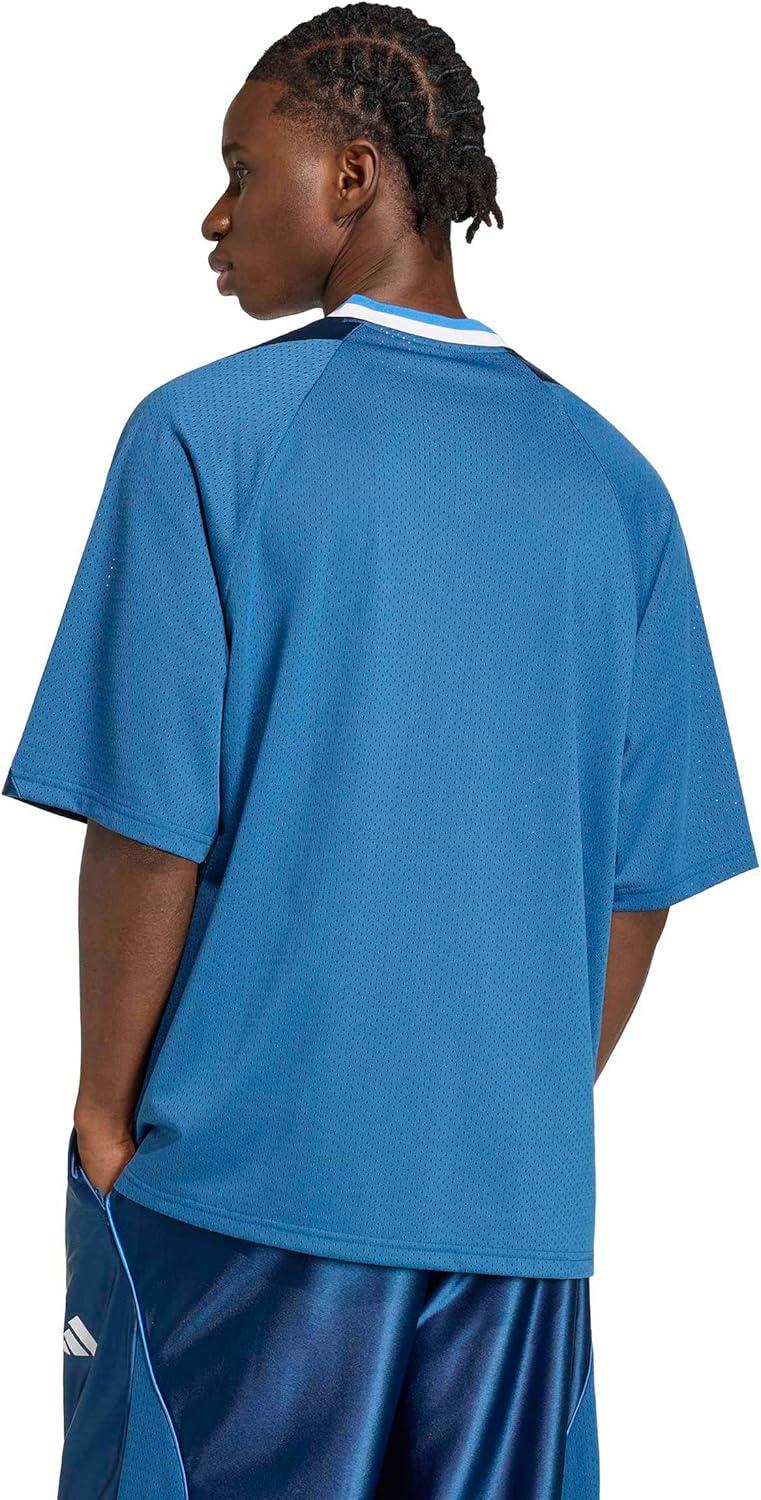 image:imageadidas Mens Men Stadium Seasonal Mesh TShirtDusky PetrolWhite