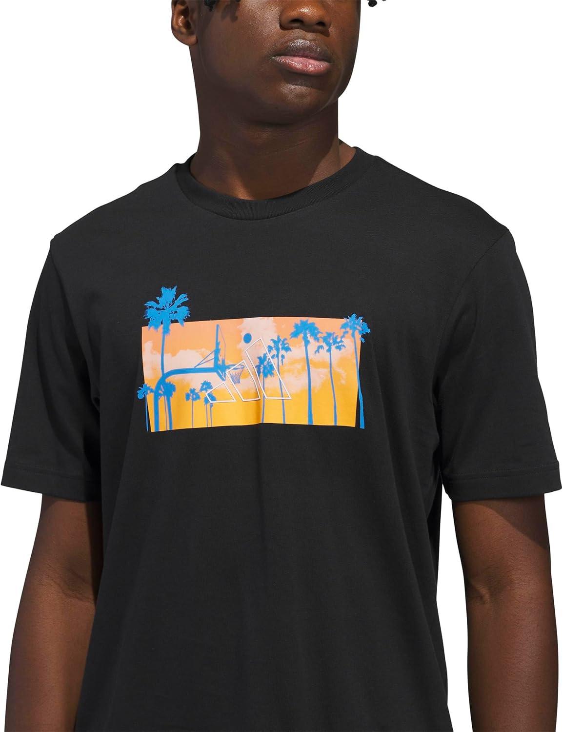image:imageadidas Mens Summer Sunset Graphic TShirtBlack