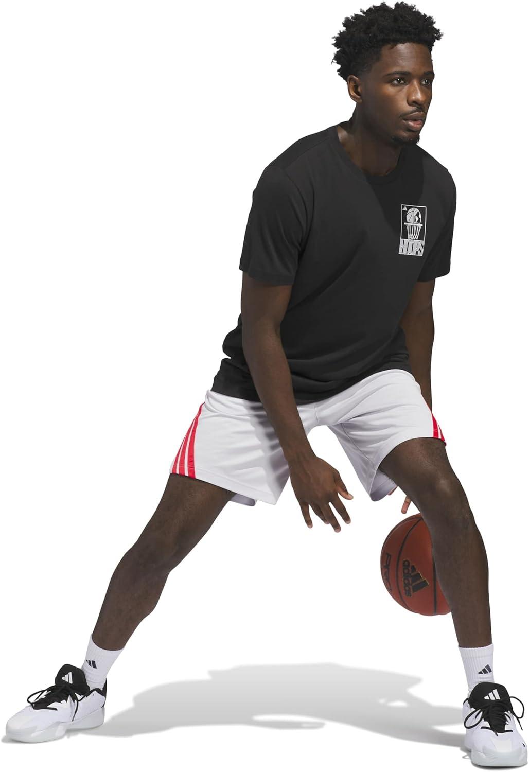 image:imageadidas Mens World Wide Hoops Graphic TShirtBlack