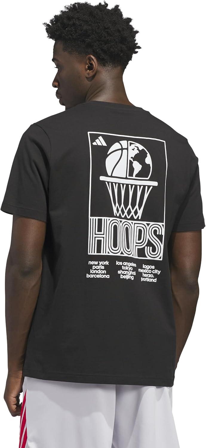image:imageadidas Mens World Wide Hoops Graphic TShirtBlack