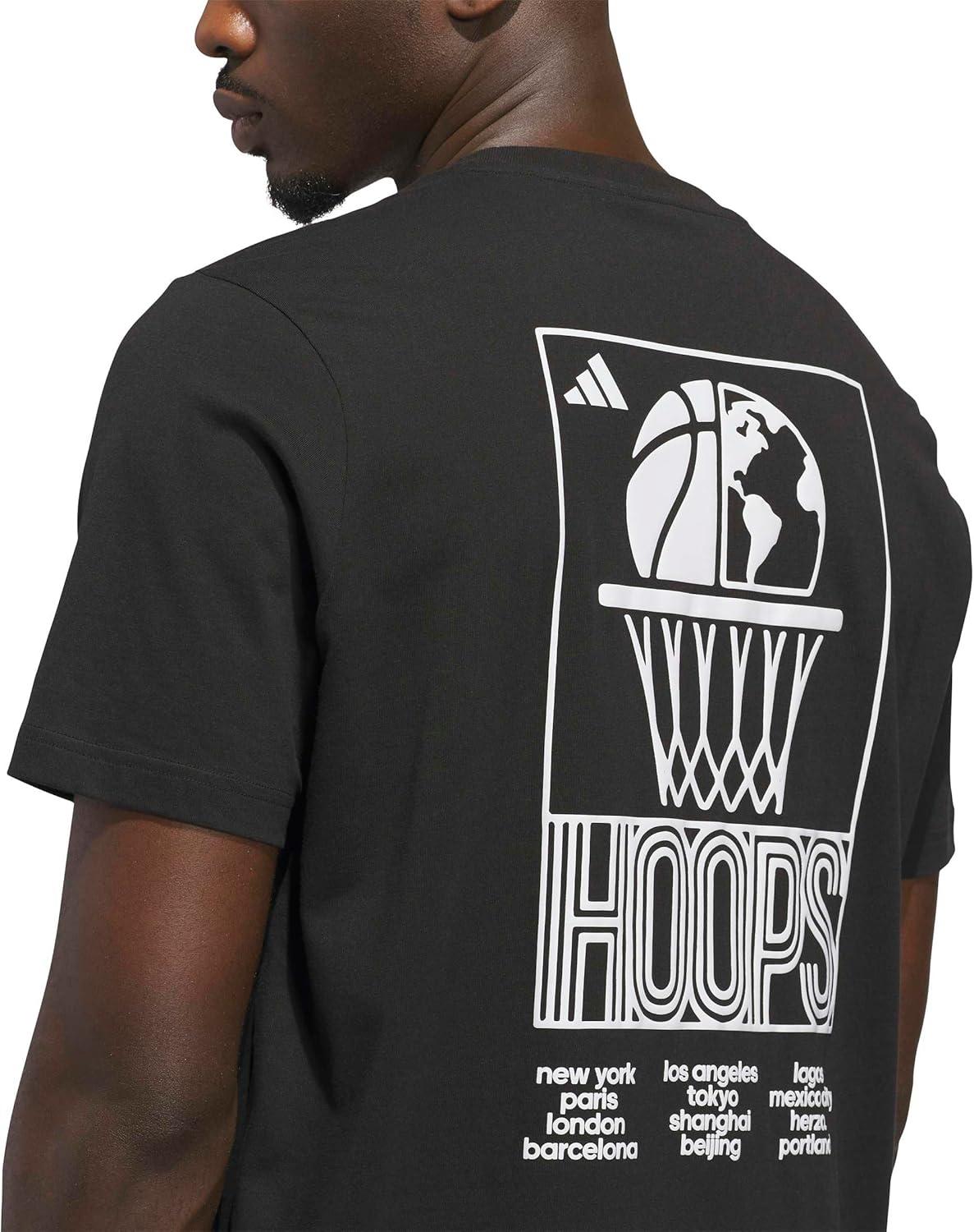 image:imageadidas Mens World Wide Hoops Graphic TShirtBlack