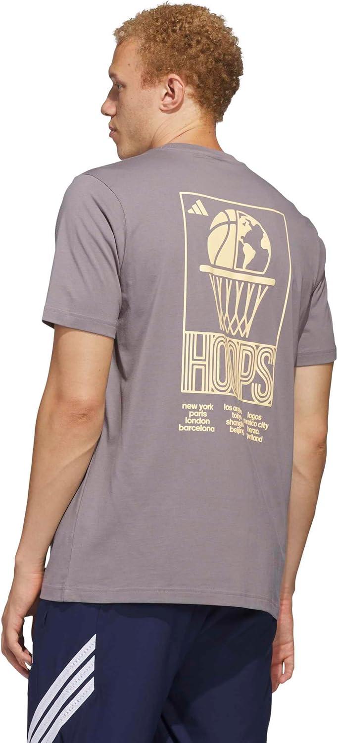 image:imageadidas Mens World Wide Hoops Graphic TShirtTaupe Oxide