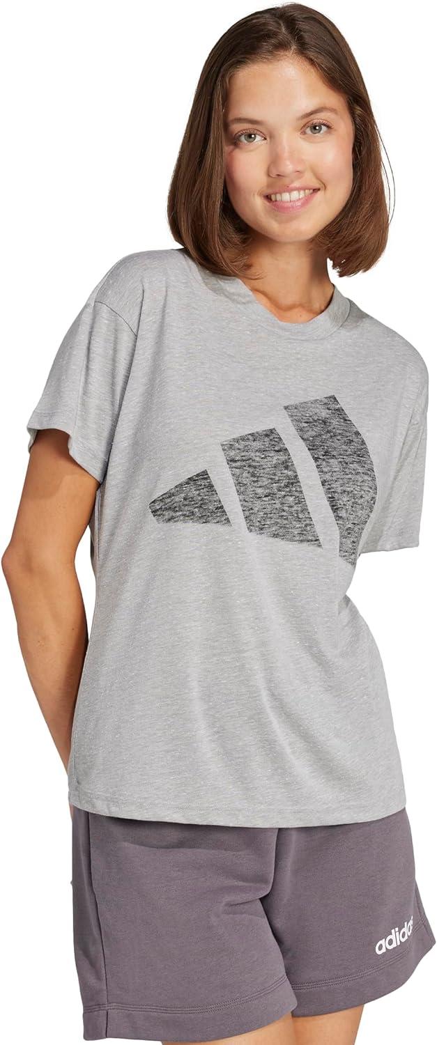 image:imageadidas Womens Essentials Winners TShirtSolid GreyBlack