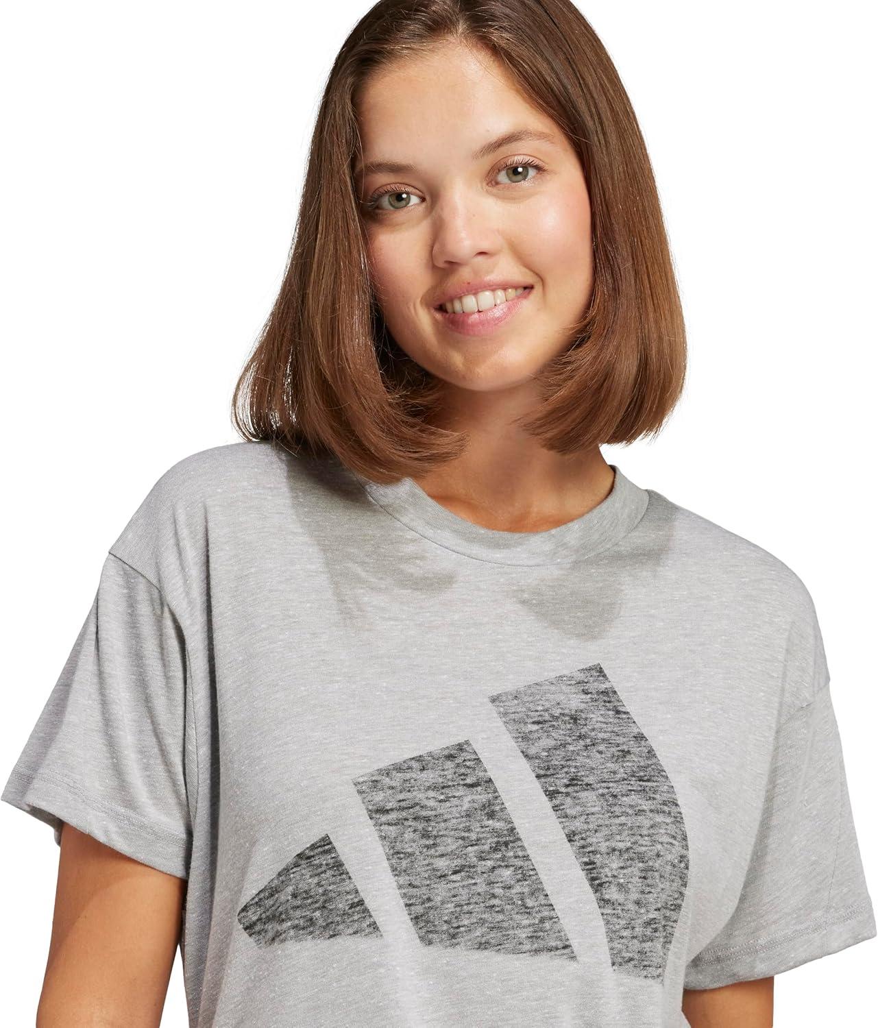 image:imageadidas Womens Essentials Winners TShirtSolid GreyBlack