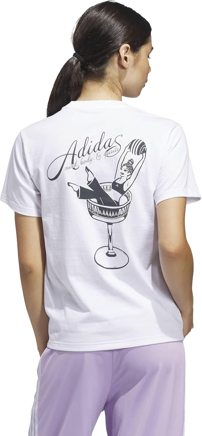 image:imageadidas Womens Mind Bodysuit and Spirits Graphic TShirtWhite
