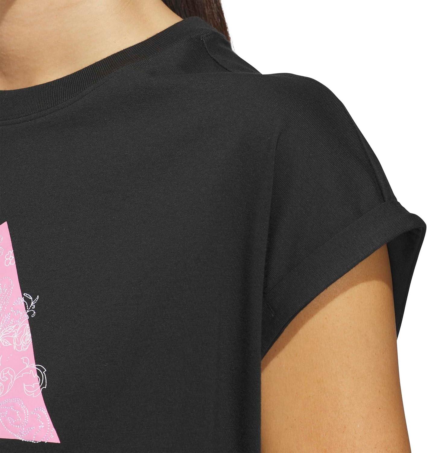image:imageadidas Womens Western Florals Big Logo Graphic TShirtBlack