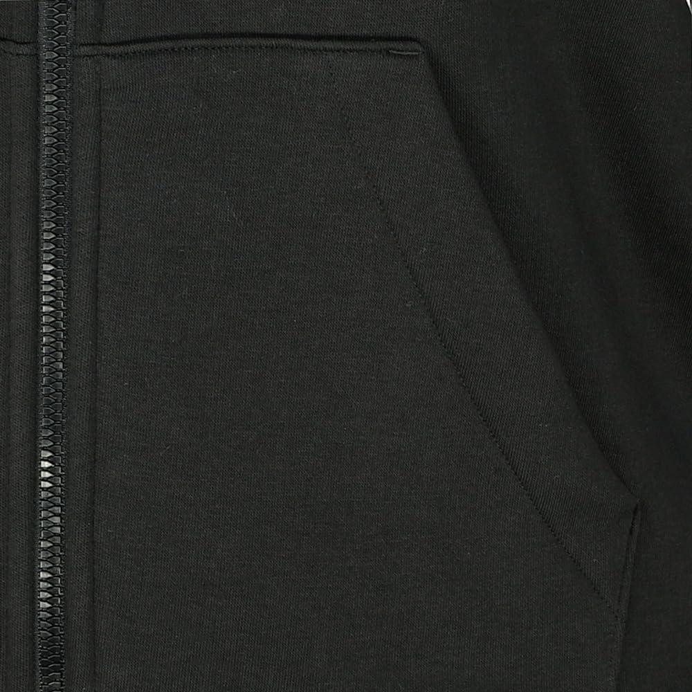 image:imageadidas womens Tall Essentials 3stripes Fleece Full Zip HoodieBlackWhite