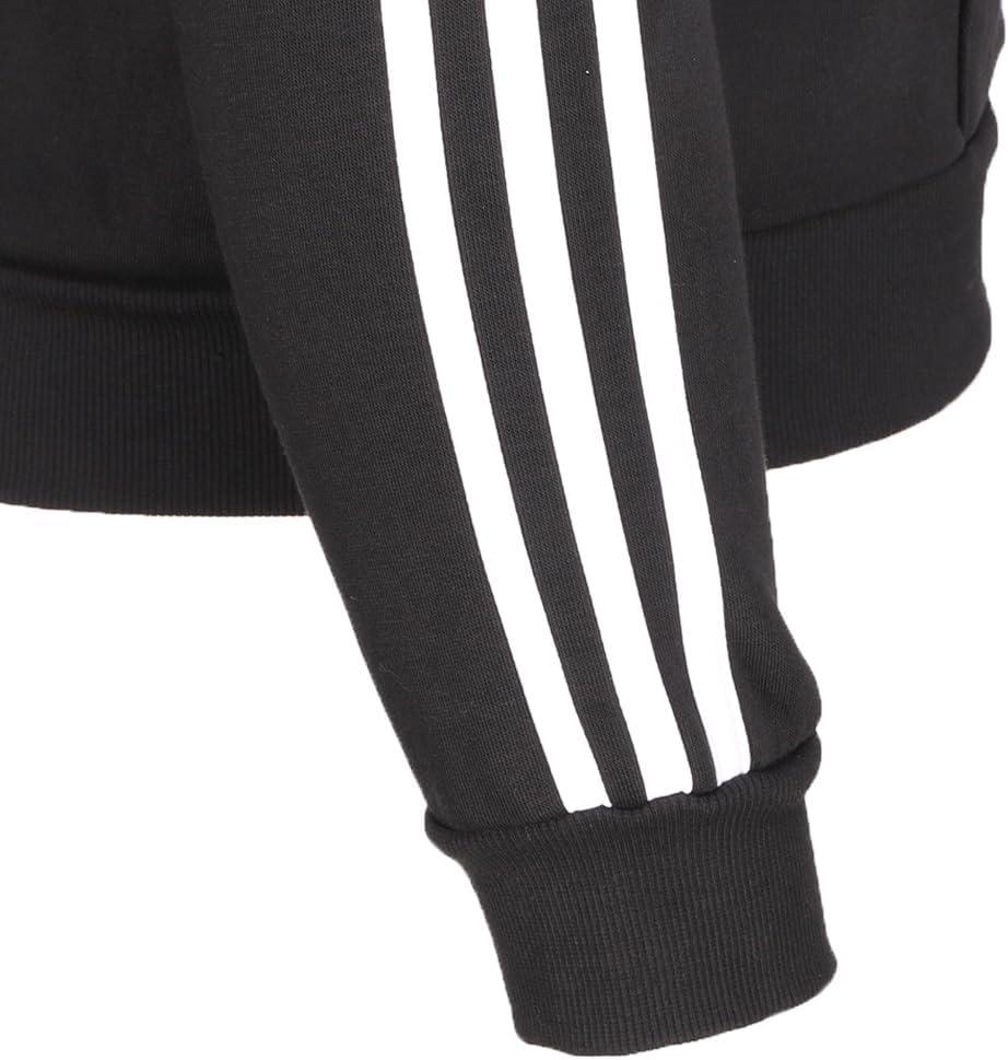 image:imageadidas womens Tall Essentials 3stripes Fleece Full Zip HoodieBlackWhite